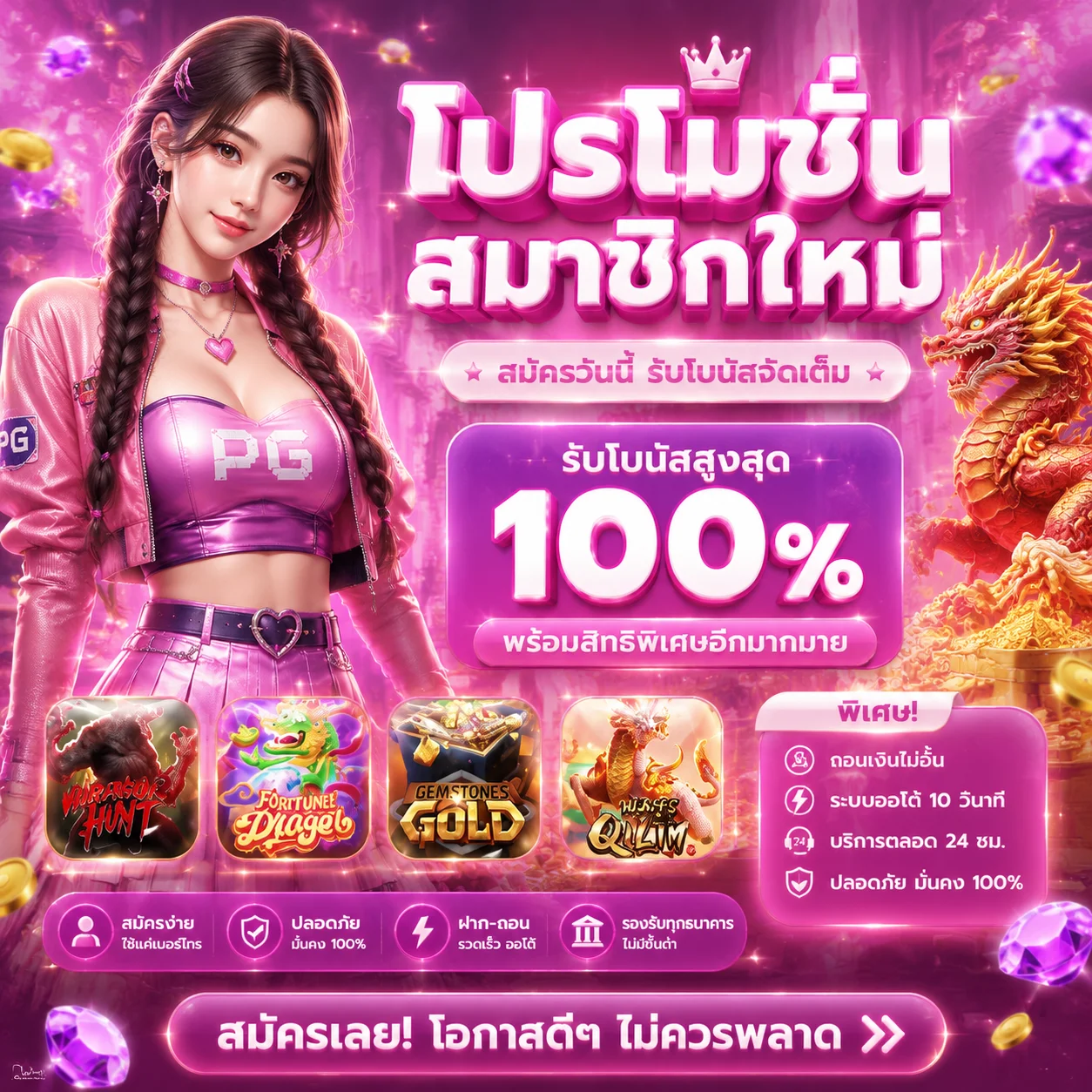 ทดลองเล่น PG Slot ฟรี Fortune Gems Mahjong Ways 2 กับโครตรวย